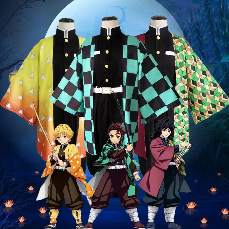

Anime Demon Slayer Cosplay Costume Kimetsu no Yaiba Kamado Tanjirou Kamado Nezuko Agatsuma Zenitsu Tomioka Giyuu Cosplay Costume