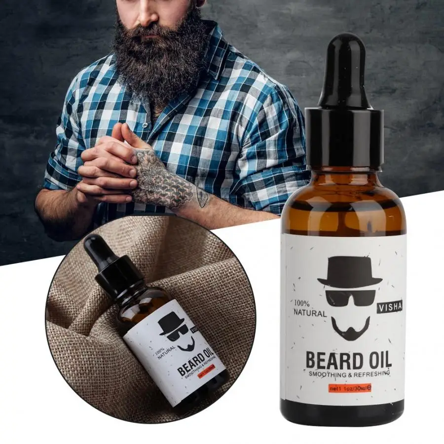 30 мл мужская борода масло рост бороды питающий увлажняющий бальзам усы усилитель
