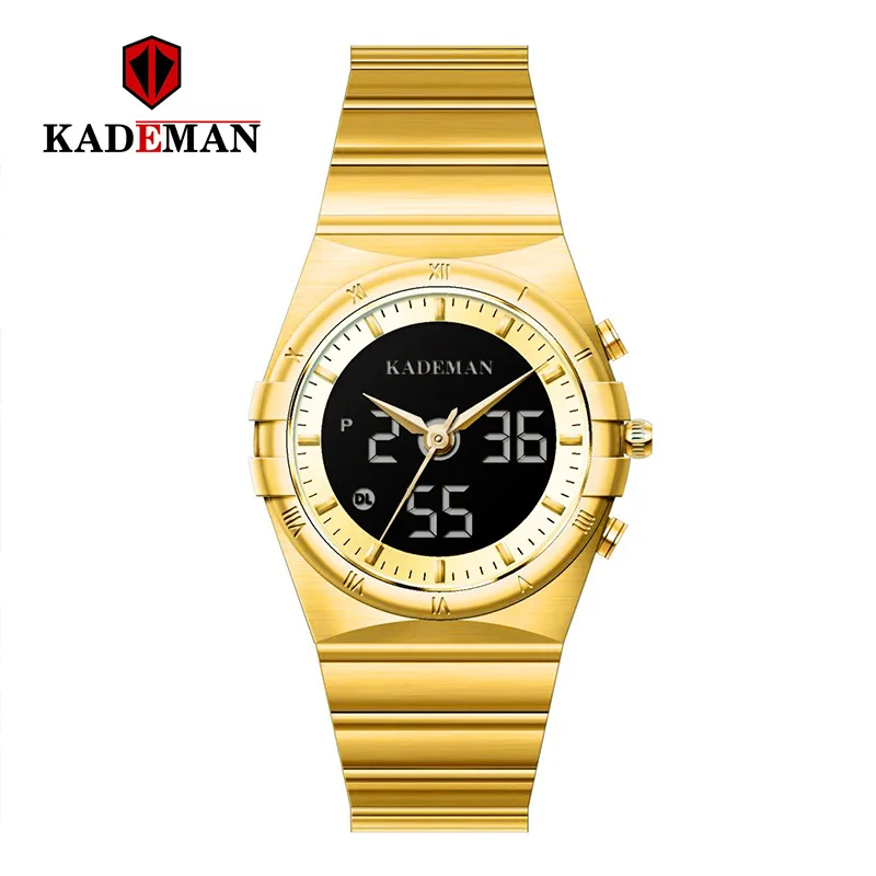 

KADEMAN Digital LED Sport Quartz Watch Stainless Steel Waterproof Wristwatches Quartz Watches Relogio Masculino For Man
