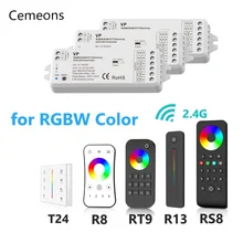 

4CH RF Controller Led 5050 12V 24V 2.4G Remote Control Light RGBW CCT RGB Touch Strobe 4 Pin Led Strip Controller VP