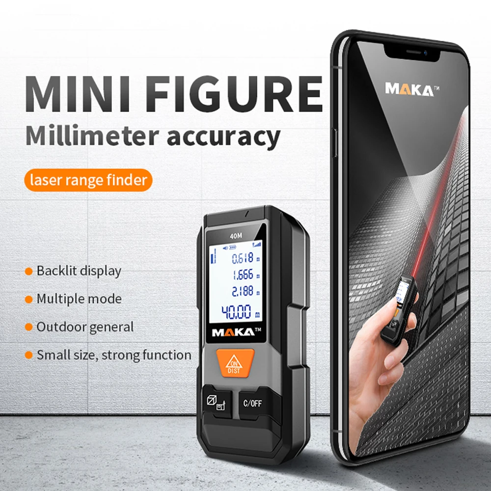 MAKA MK202 инфракрасный дальномер Высокая точность Лазерный Ручной Электронный