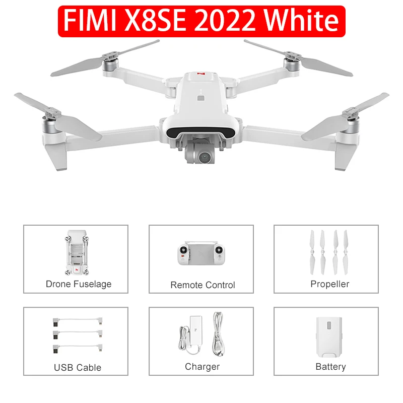 best drone with camera FIMI X8 SE 2022 Version 10km RC Drone FPV 3-Axis Gimbal 4K Camera HDR Video GPS Helicopter 35mins Flight Quadcopter RTF gps drone Camera Drones