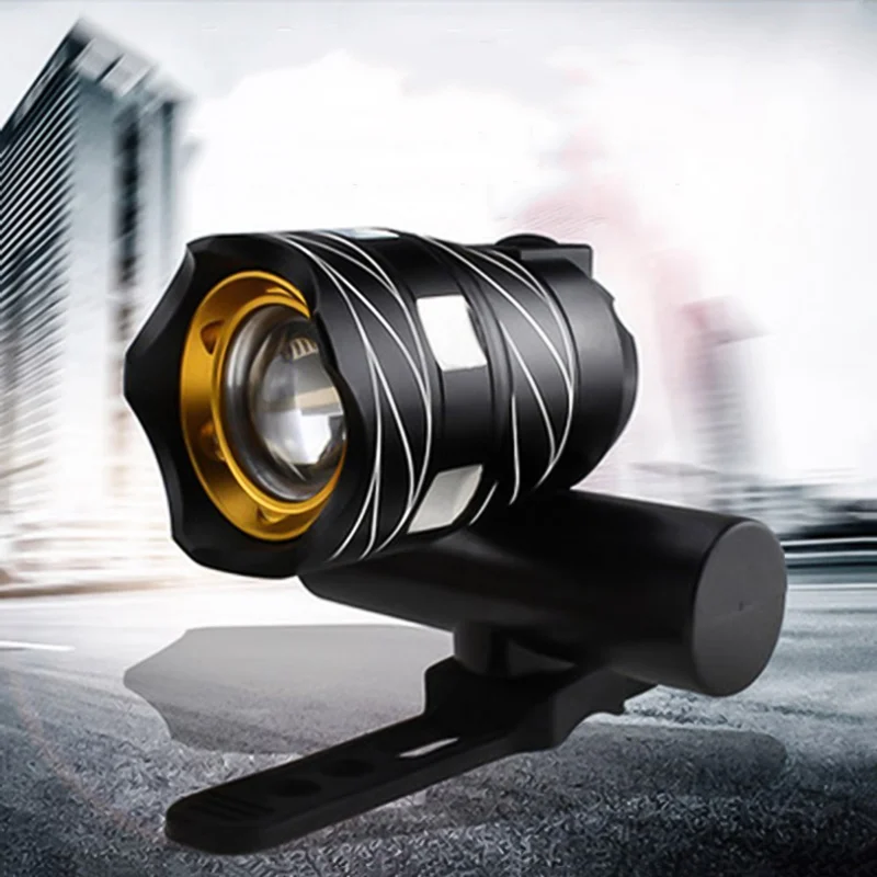 Clearance 15000LM T6 USB Rear Light Adjustable Bicycle Light 3000mAh Rechargeable Battery Zoom Front Bike Headlight Lamp with Taillight 1