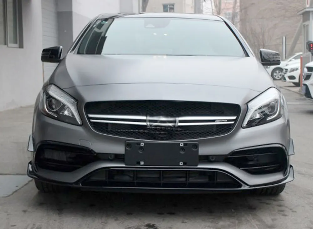 8 шт. передний спойлер из углеродного волокна для Benz A Class W176 A200 A250 A45 AMG 2016