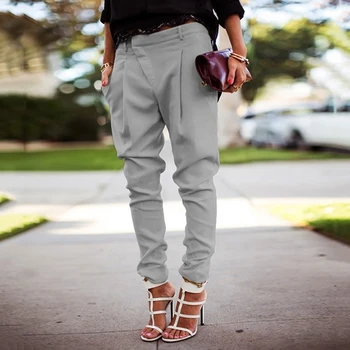 

High Waist Pencil Pants Loose Joggers Women Pants Harem Pants Punk Style Solid Cargo Pants Streetwear Women Capris Trousers