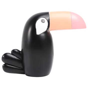 

1pc Creative Toucan Sculpture Resin Desktop Toucan Statue Desktop Household Handicraft Decoration for Home Office