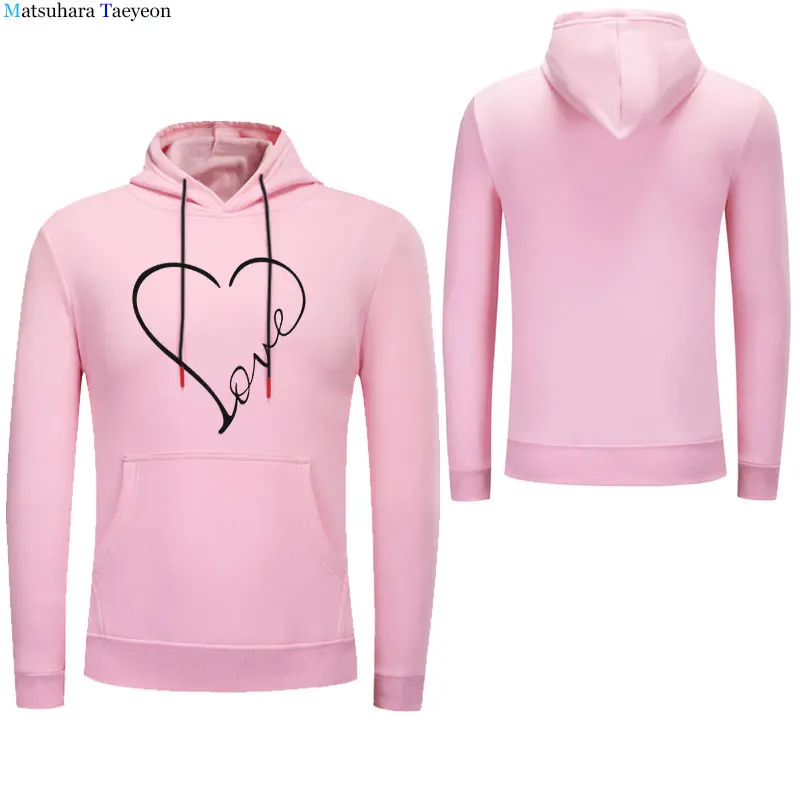 heart print hoodie