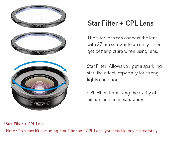 Star Filter+CPL Lens