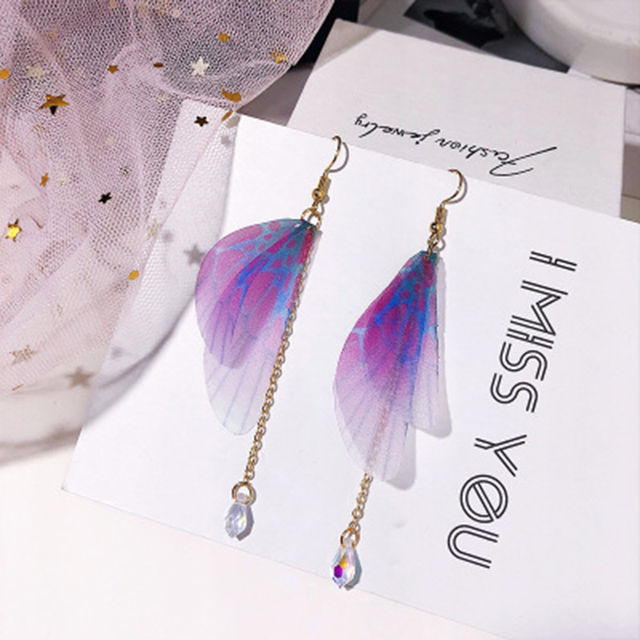 Fairy 1Pair Long Tassel Earrings Fashion Feather Style Ethnic Boho Big Statement Dangle Earring Wedding Earrings Brinco