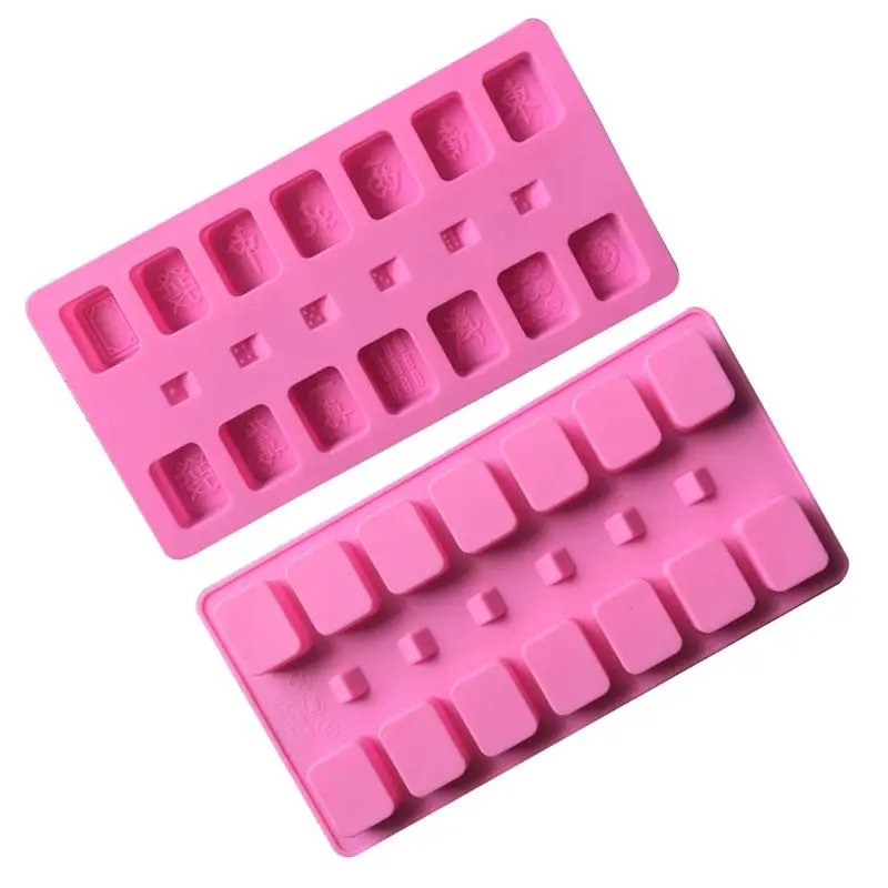 

2pcs/set Chinese Mahjong Silicone Fondant Cake Mold Sugarcraft Chocolate Baking Y1QB