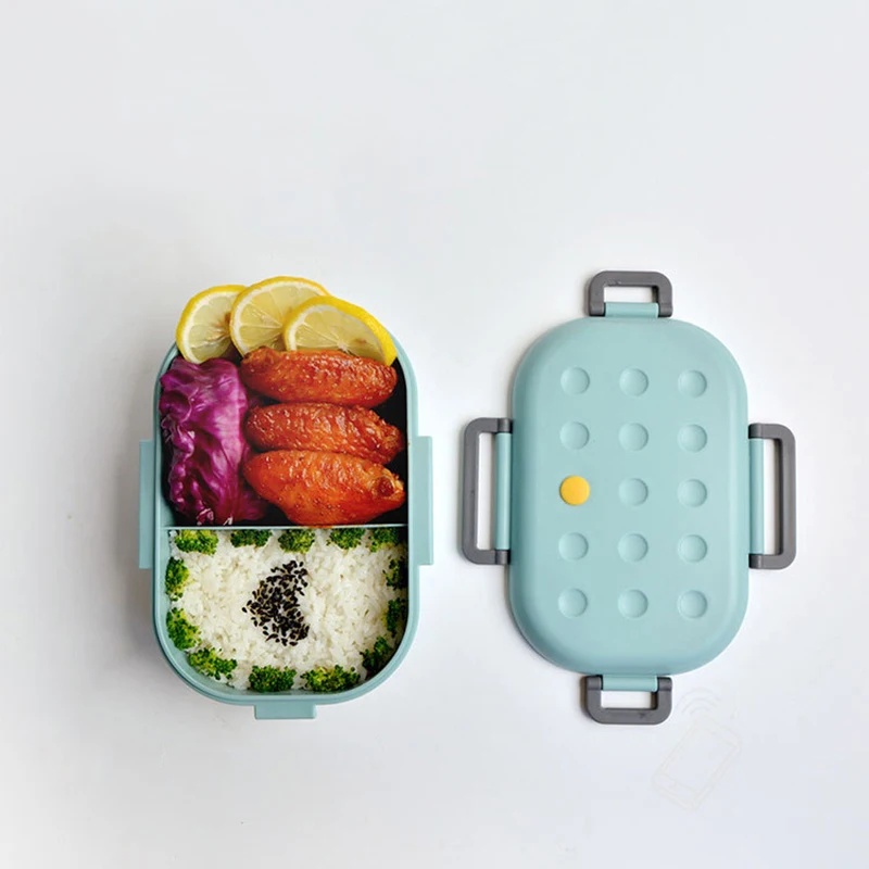 Bento пластиковые контейнеры для хранения пищевых продуктов Bento Box 2 Comp Microwavable Ланч-боксы для переноски еды