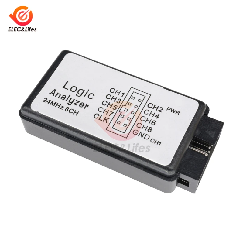 USB логический анализатор 24 м 8CH микроконтроллер ARM FPGA инструмент отладки 24 МГц, 16 МГц, 12 МГц, 8 МГц, 4 МГц, 2 МГц логический анализатор