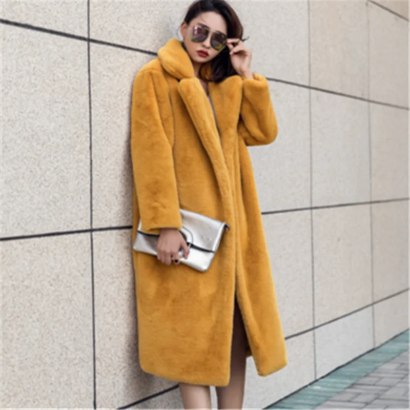 Winter Jacket Women Long Faux Fur Coat Plus Size Fluffy Jacket Fashion Ladies Luxury Coats Fausse Fourure Femme Teddy Coat