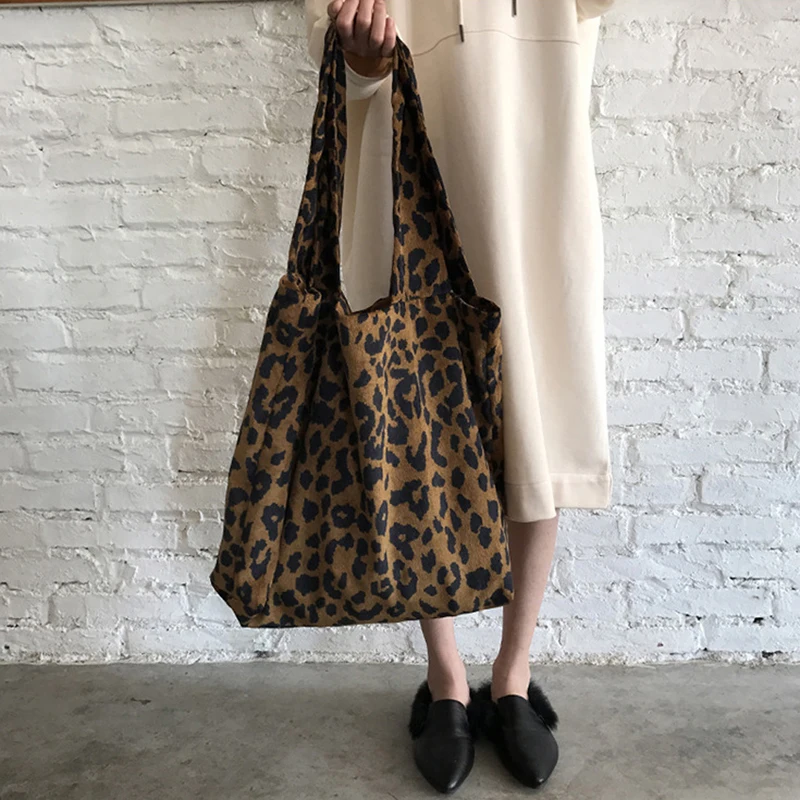 style A Модная женская леопардовая сумка для покупок, повседневная сумка-тоут, женская сумка большой емкости, Эко сумки, женская повседневная сумка на плечо - Цвет: style A