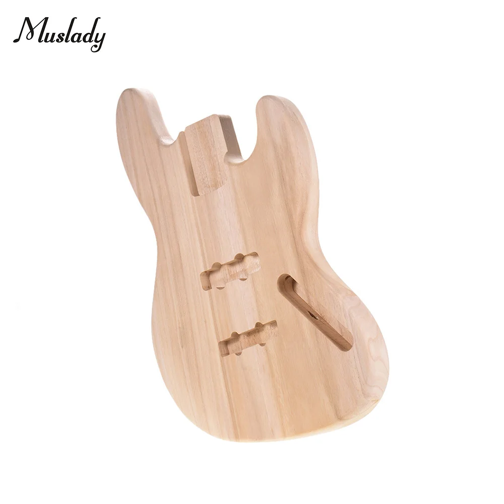 Muslady JB T02 незавершенный корпус гитары Platane деревянный пустой для Style bassguitar DIY