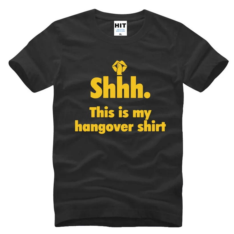 This is My Hangover Shirt 편지 인쇄 재미 있은 창조적 인 남자 남자 T 셔츠 Tshirt 유행 새로운 O 목면 참신 T-셔츠 티