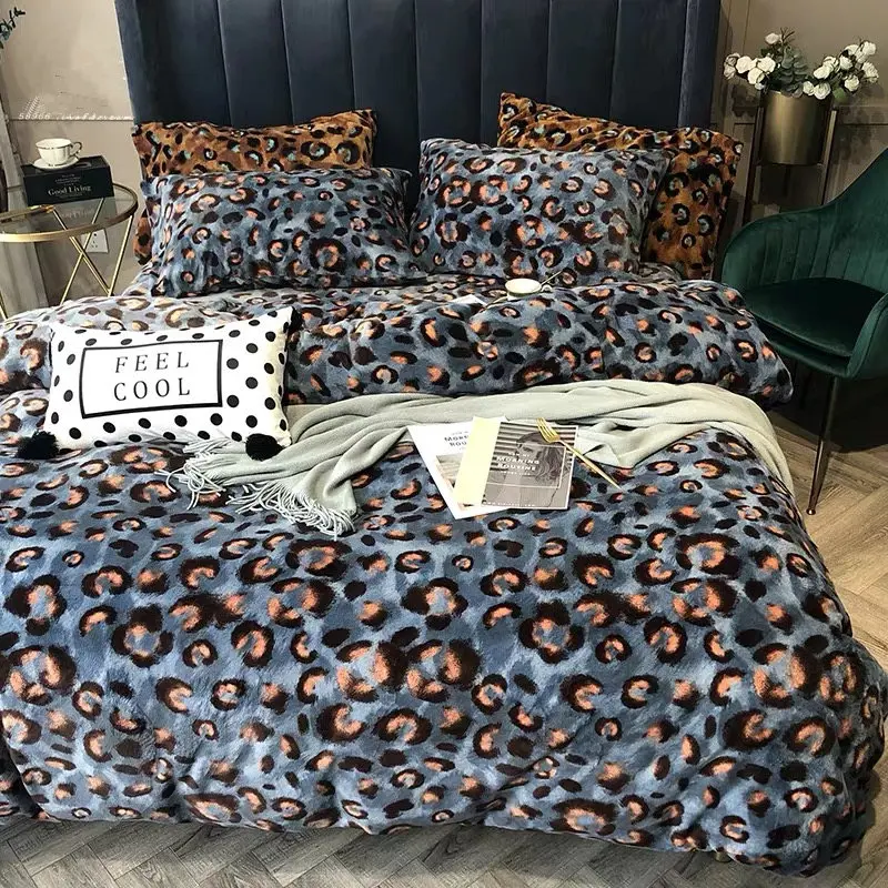 Navy Blue Высококачественный французский итальянский дизайн рококо Король Королева Размер кофе золотой цвет Зебра Леопард печать свадебные комплекты постельного белья - Цвет: Navy Blue
