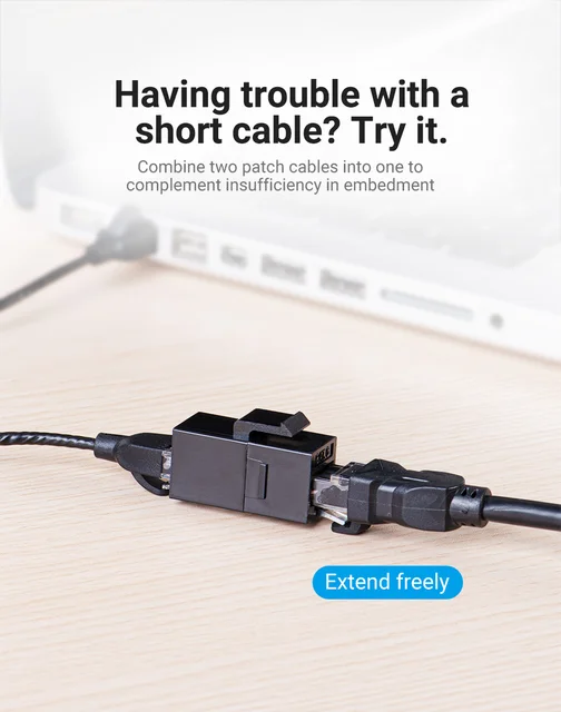 Connettori RJ45 Femmina A Femmina - 5 Pezzi - Estensione Cavo Ethernet Per Cat6/Cat5e/Cat5