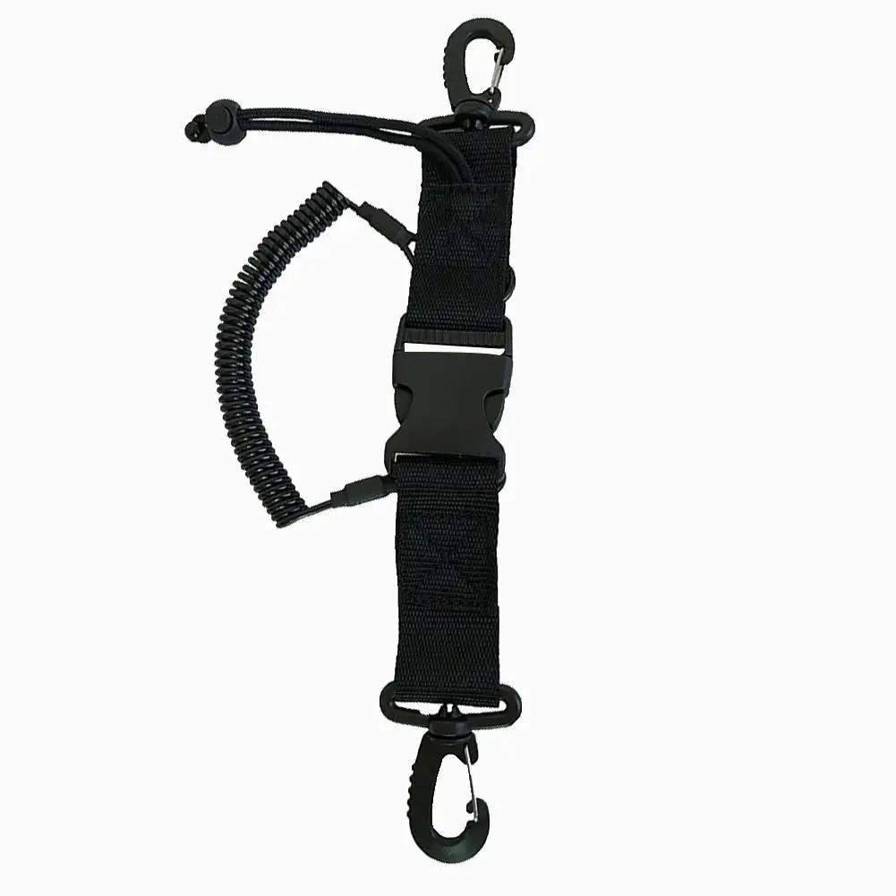 

Outdoor Fishing Diving Retention Rope Camera Anti-lost Spiral Spring Coil Lanyard with Clips and Quick Release Buckle
