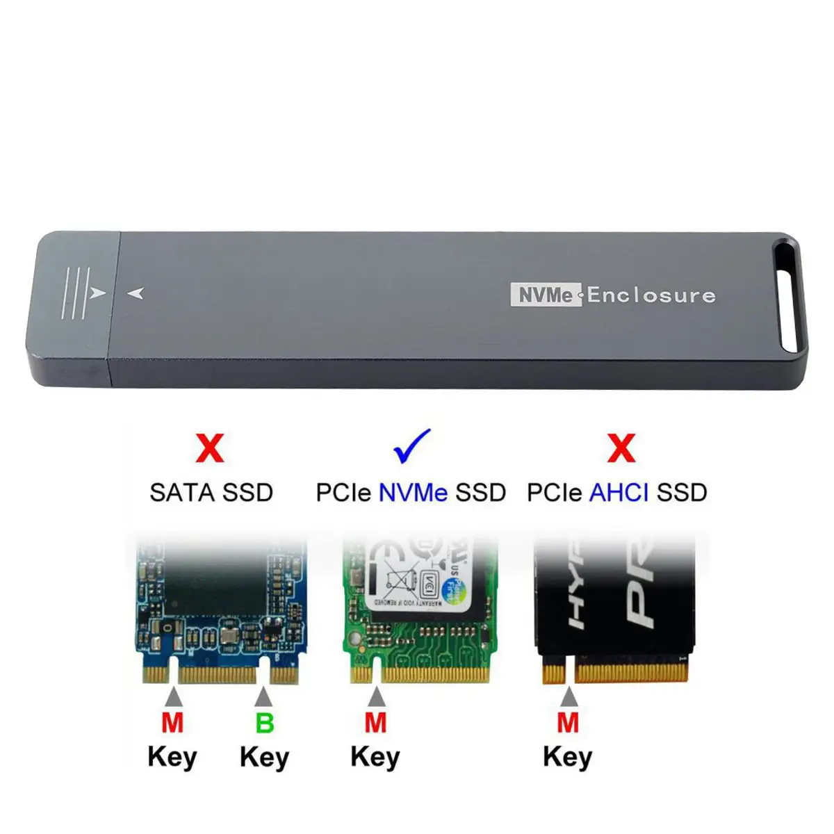 NVME M-key M.2 NGFF SSD Внешний PCBA адаптер конвейера RTL9210 чипсет с чехол для USB 3,0