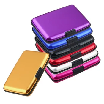 

2020 Anti-RFID Scanning Protect Card Holder Case Aluminum Metal Blocking ID Credit Card Case Wallet Credit Card Popular #C