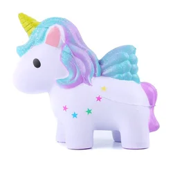 Juguete Kawaii de unicornio con estrellas de elevación lenta para niños, crema perfumada, simulación de animales, juguetes inquietos, regalos para niños, juguetes encantadores para aliviar el estrés