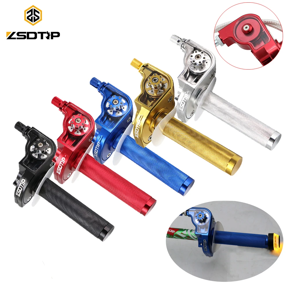 Zsdtrp 22Mm Manubrio Cnc Alluminio Grip Acceleratore Rapido Twister Placare Per Crf50 70 110 Irbis 125 250 Dirt Pit Bike Moto