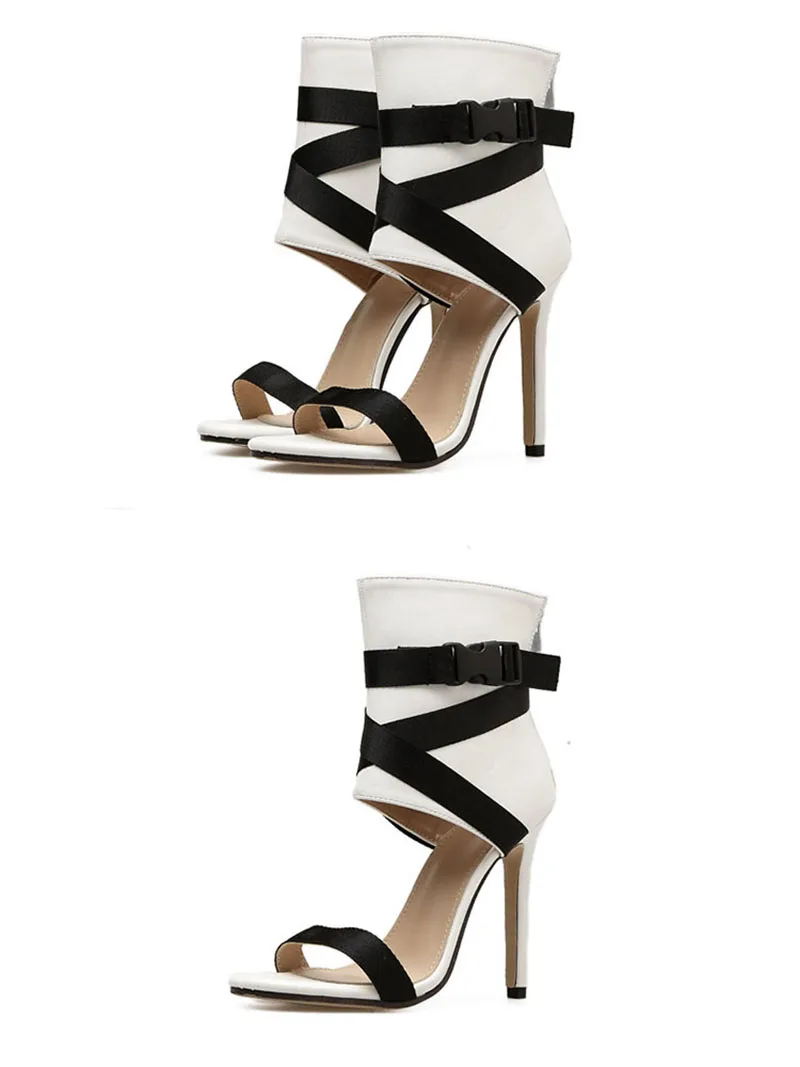 New Peep Toe Cross Strap Thin Heel Women High Heel Sexy Hollow Belt Buckle Women Heels Sandals 2020 Ladies Pumps VT714 (16)