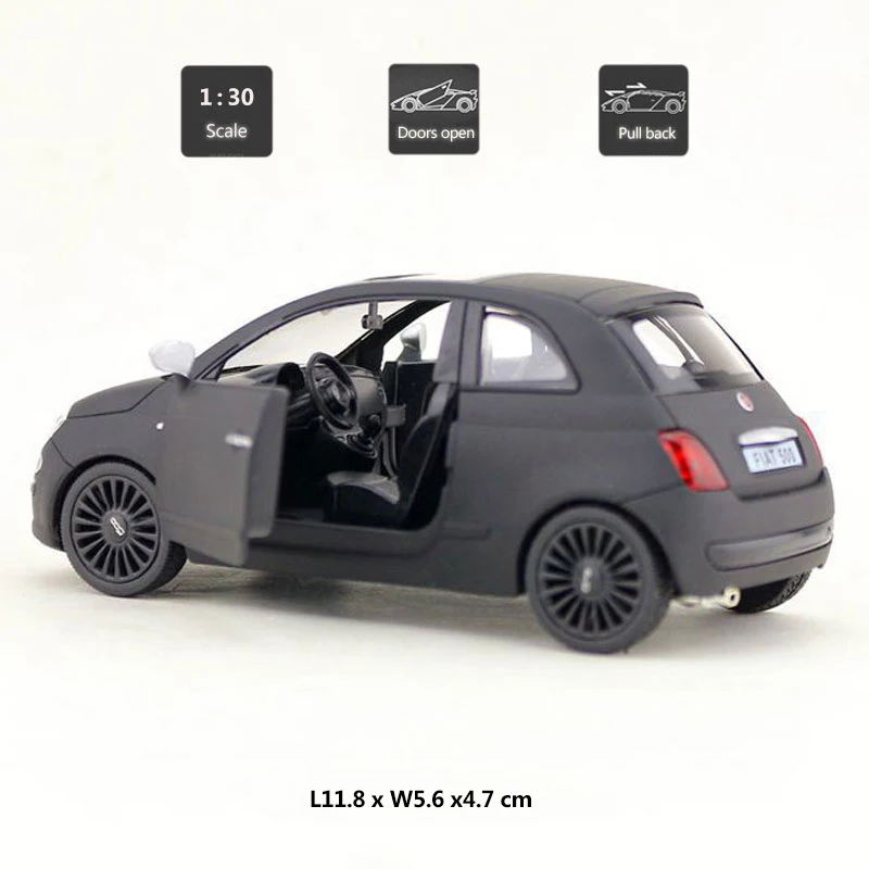HOMMAT 1:30 масштаб Fiat 500 модель автомобиля игрушка сплав металл литая модель игрушечного автомобиля Модель автомобиля Подарки Автомобили подарки Детские игрушки для мальчиков