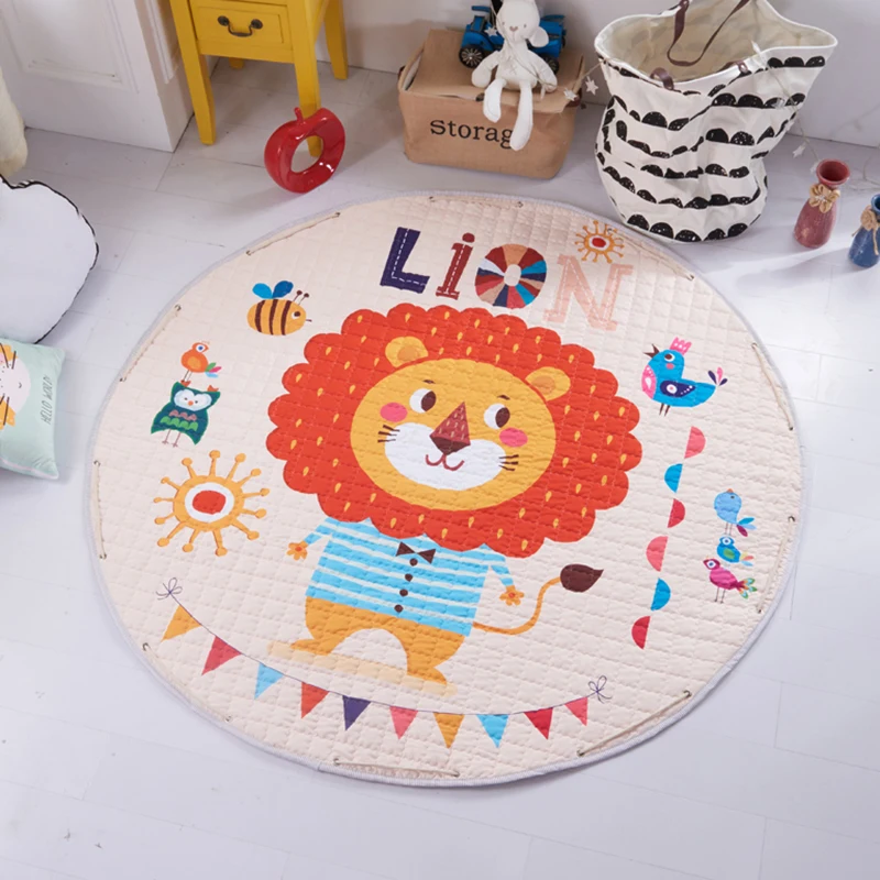 Многофункциональный игровой коврик с рисунком льва/единорога, сумка для хранения игрушек, коврик для ползания, ковер для детей, скандинавский стиль, декор для комнаты - Цвет: 8