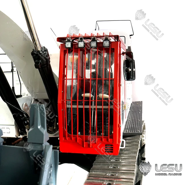 Metal Cabin Protective Fences Glass Safety for LESU 1/14 RC Hydraulic Carter 374 Excavator DIY Model Car 4