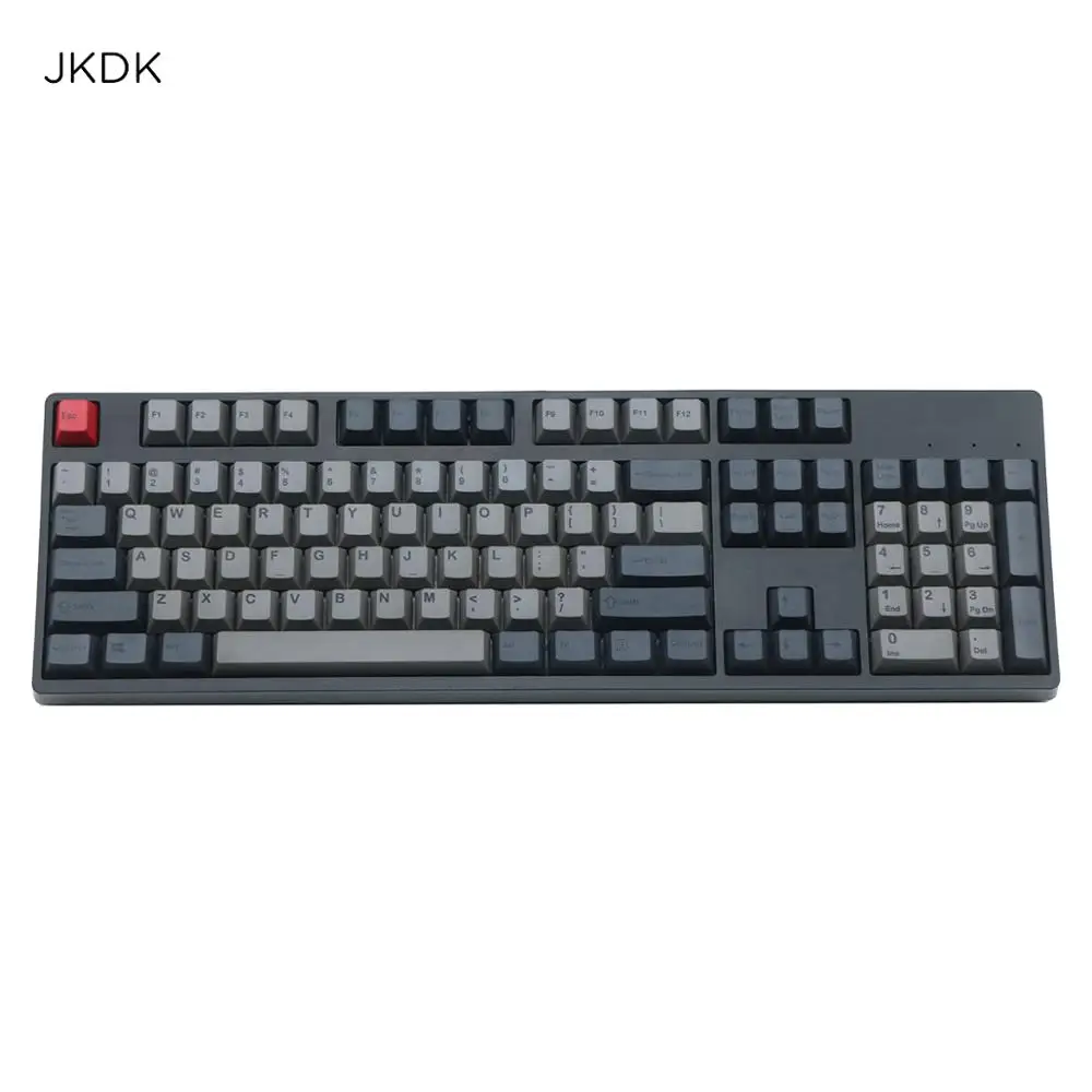 JKDK черно серые смешанные толстые клавиши Dolch PBT 108 87 колпачки для клавиатуры cherry