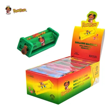 

HONEYPUFF 6PCS Cigarette Tobacco Rolling Machine For 70MM Rolling Paper Plastic Manual Button Adjust Roller Smoking Accessories