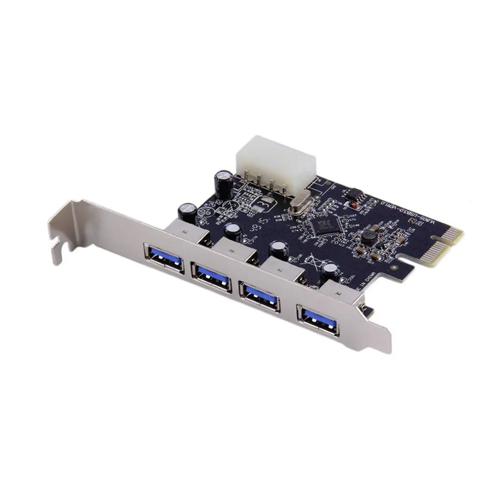 4 порта PCI-E к USB 3,0 концентратор PCI Express карта расширения адаптер 5 Гбит/с скорость Топ для настольного компьютера компоненты