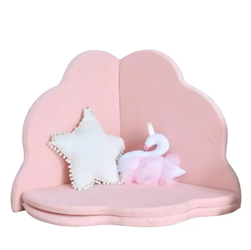 Детский игровой коврик, игрушки для детей, 4 лепестка INS, детский коврик пазл, развивающий коврик, ползающий тренажерный зал, складной детский ковер, украшение в детскую комнату - Цвет: Розовый