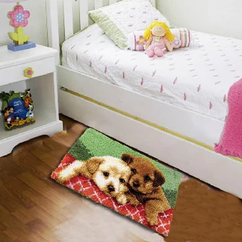 

Carpet Embroidery Latch Hook Rug Kits Canvas Crocheting Cross Stitch Latch Hook Kits Foamed Knitted Fomiaran For Needlework DIY