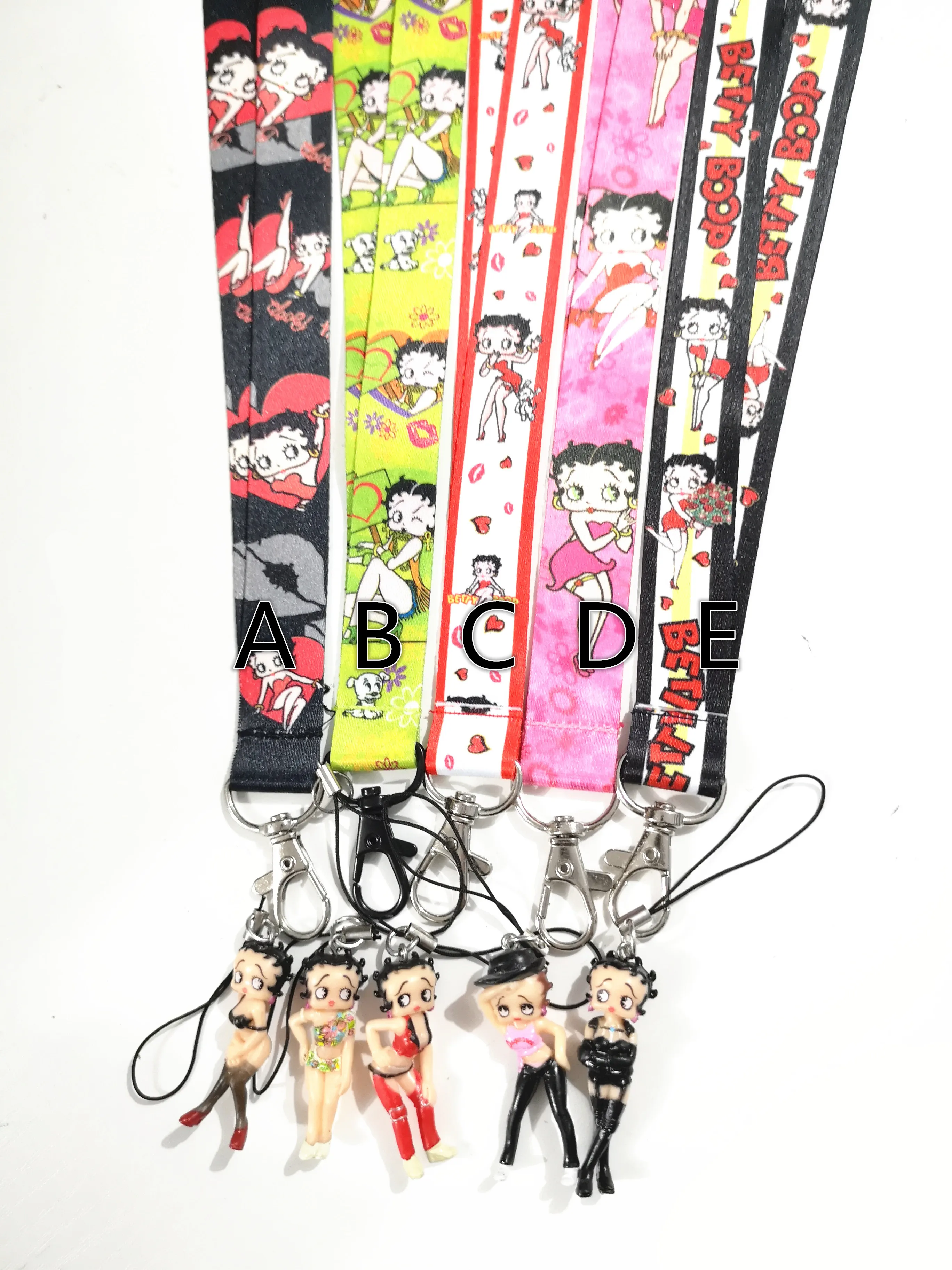 Новый Цвет 1 шт. ремни sexy betty boop ремешки шейные платки мобильный телефон ID карты