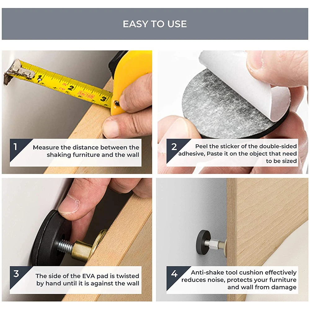 1Pcs Adjustable Threaded Bed Frame Anti-Shake Tool, Headboard Stoppers, Bedside Headboards Prevent loosening Anti-Shake Fixer