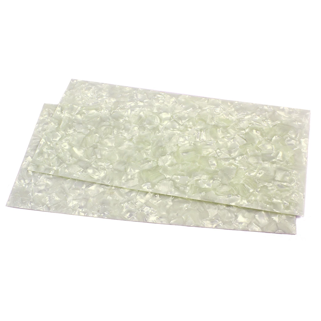 Pack of 2 Celluloid Guitar Head Veneer Sheet Material Headplate Replacement Material DIY