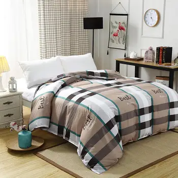 

Duvet Cover no Pillowcase 1PC Lattice Gift For Home Textile Polyester Simple Geometric Pattern Cotton Bedclothes