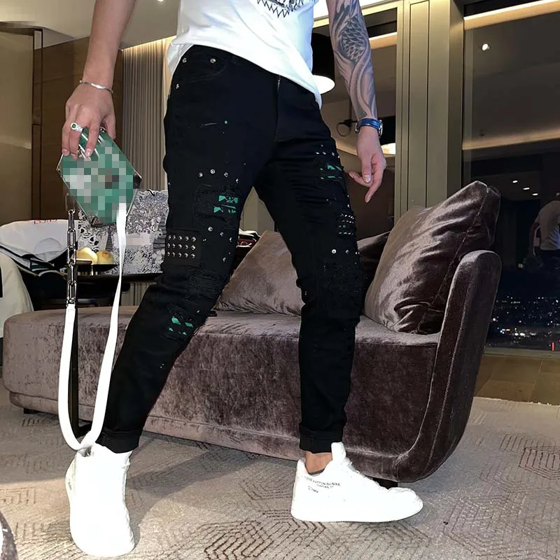 WS0146 Fashion Men's Jeans 2022 Runway 