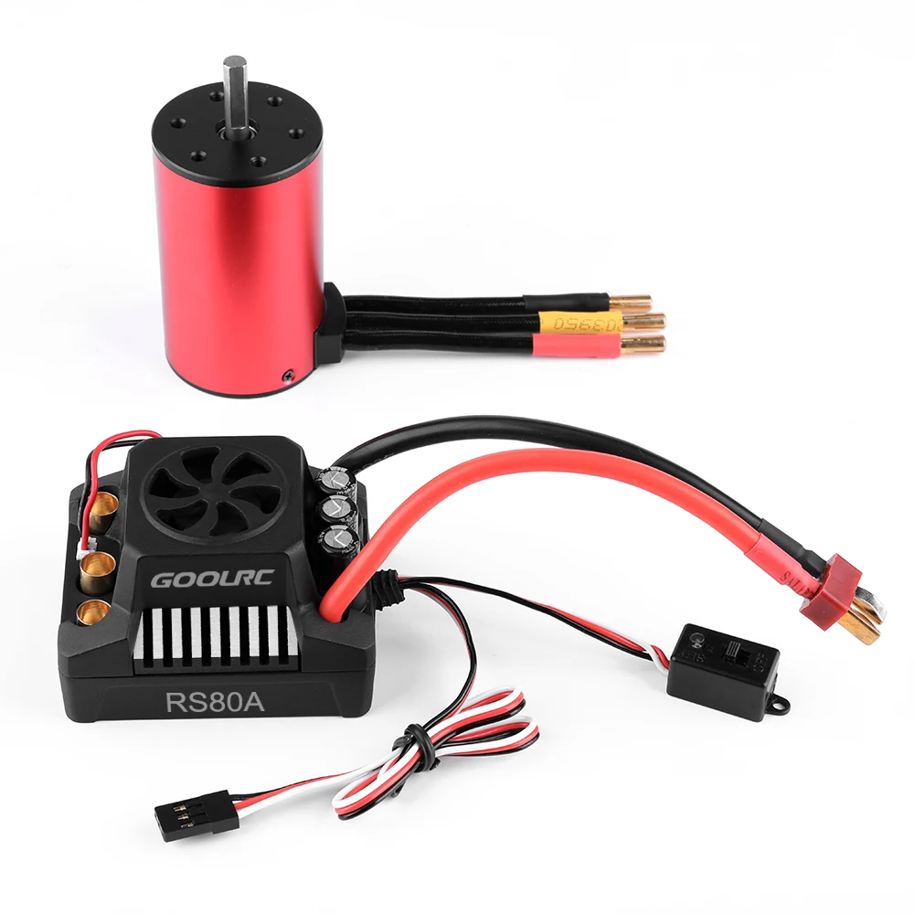 Новейший 3660 3800KV бесщеточный двигатель и 80A бесщеточный брызгозащищенный электронный регулятор скорости ESC для 1/10 RC автомобиля гусеничного грузовика