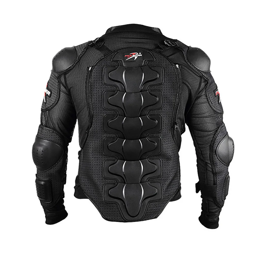 Genuine Black Motorcycle Jacket Racing Armor Protector ATV Motocross Body Protection Jacket Clothing Protective Gear Mask Gift