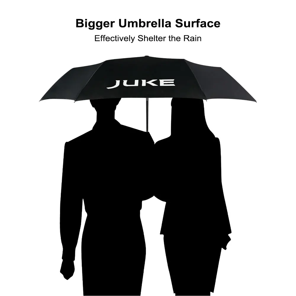 Car Logo Umbrella Fashion Sun Rain Outdoor Beach Automatic Umbrella For Nissan Juke Car Fully Windproof Folding Waterproof Bumbershoo Accessories