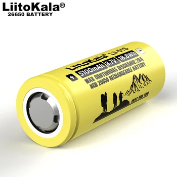 

6-30PCS Liitokala LII-51S 26650 20A power rechargeable lithium battery 26650A , 3.7V 5100mA . Suitable for flashlight