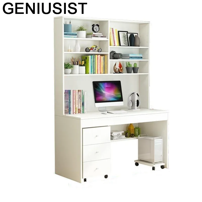 

Biurko Tafelkleed Mesa Notebook Tafel Bed Bureau Meuble Scrivania Ufficio Office Stand Desk Laptop Computer Table With Bookcase
