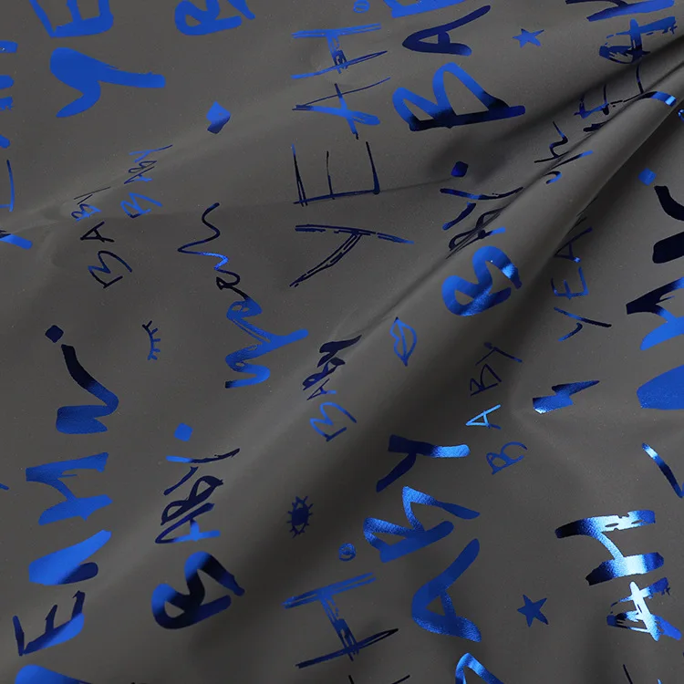 Tanie Nowa tkanina odblaskowa tkanina angielski alfabet bestsellery luminous tkanina fala marka luminous tkanina tkanina odblaskowa