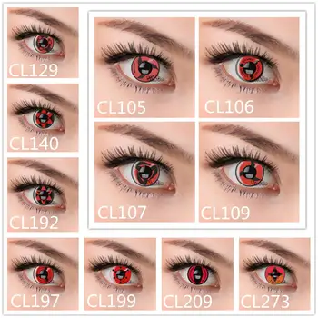 

HOTSALE 1 pair Crazy Soft Contact Lens Naruto Eye Contact Lens Sharingan Colored Cosplay Cosmetic Contact Lens линзы шаринган