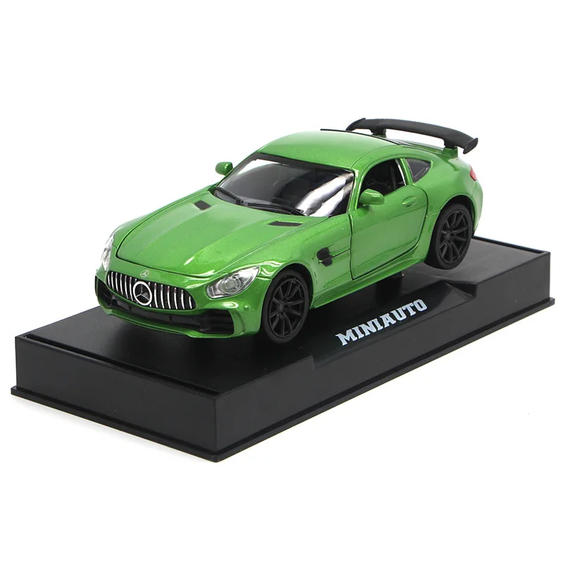 Модель спортивного автомобиля из сплава Mercedes Benzs GT, игрушечная машинка hotwheels, игрушки для детей, детские игрушки - Цвет: Зеленый