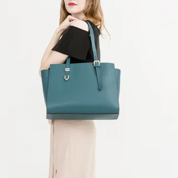 

Real Leather briefcase women bag Office bags for women 2020 New purses and handbags sac a main femme Genuine leather laptop bag